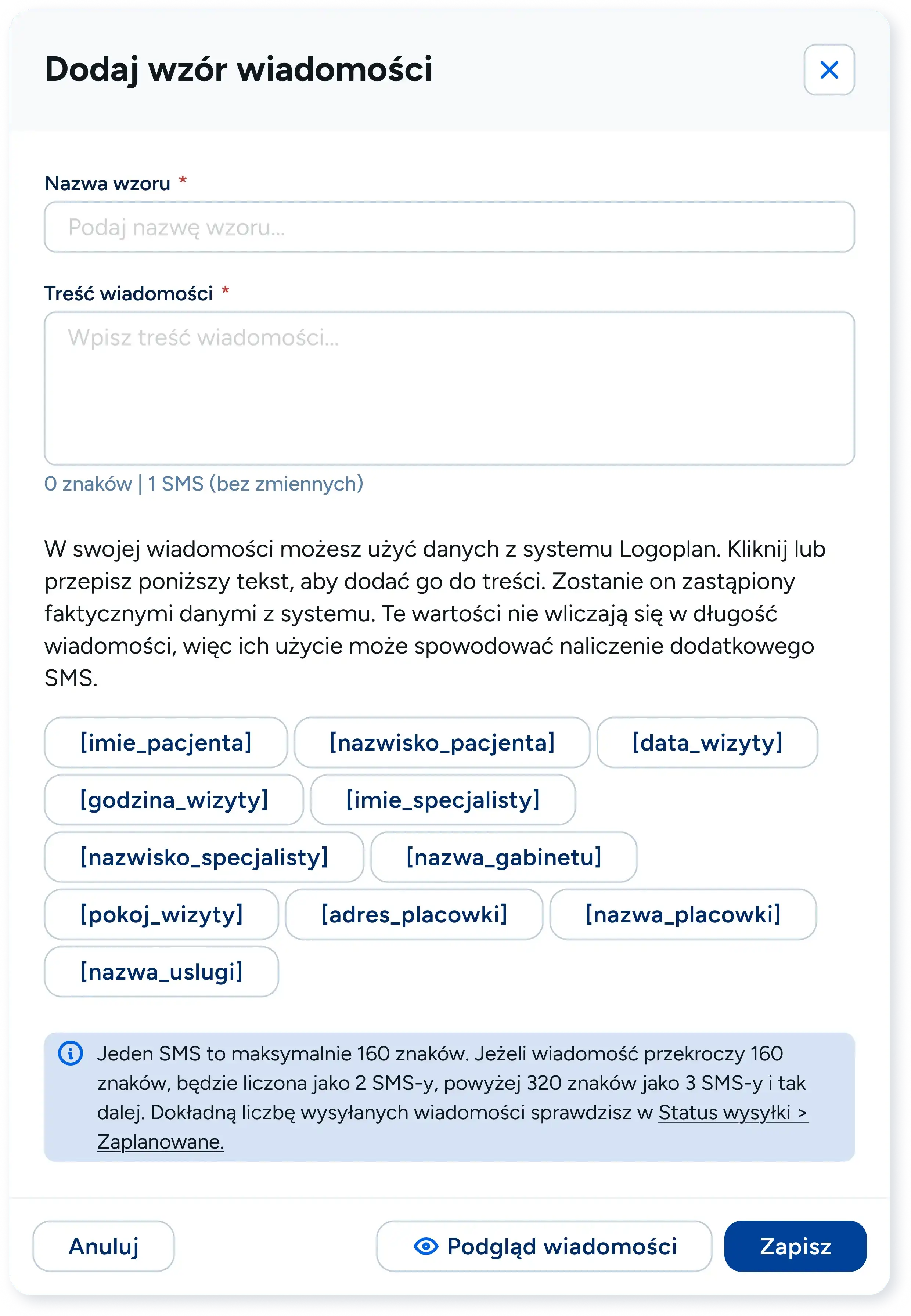 Automatyczne przypomnienia SMS o wizycie u logopedy
