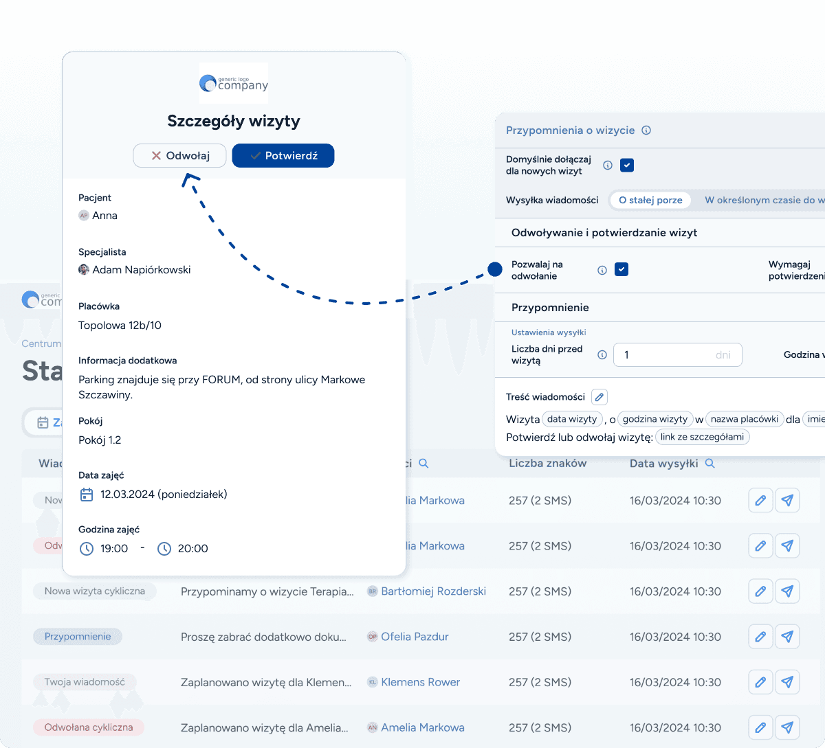 Ustal do kiedy pacjenci mogą odwołać wizytę w Twoim gabinecie bezpłatnie - to system dopasuje się do Ciebie, nie Ty do systemu. 