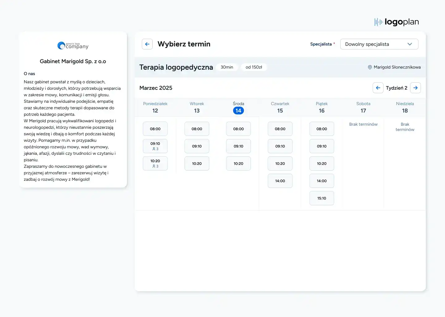 rezerwacja online dla gabinetu logopedycznego rezerwacja online dla gabinetu logopedycznego