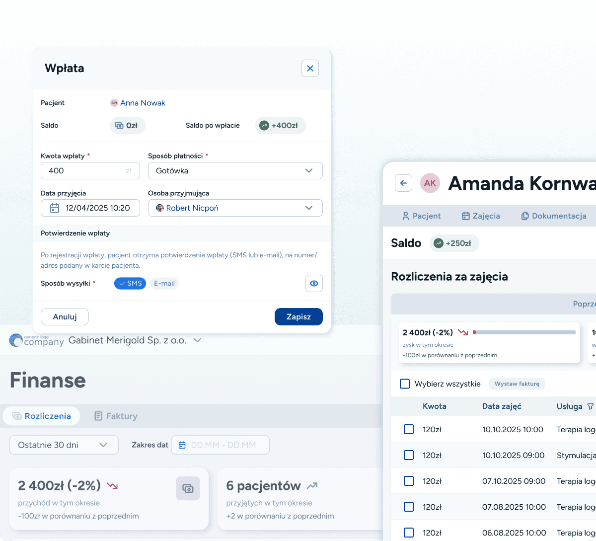 Saldo pacjenta w Logoplanie - rozliczaj się z pacjentami na Twoich zasadach, bez żadnych problemów!