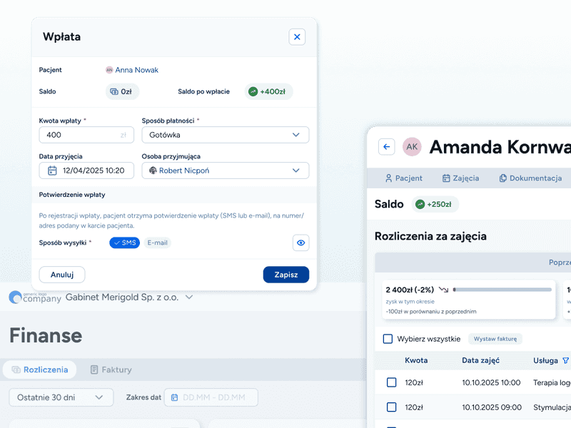 Saldo pacjenta w Logoplanie - rozliczaj się z pacjentami na Twoich zasadach, bez żadnych problemów!